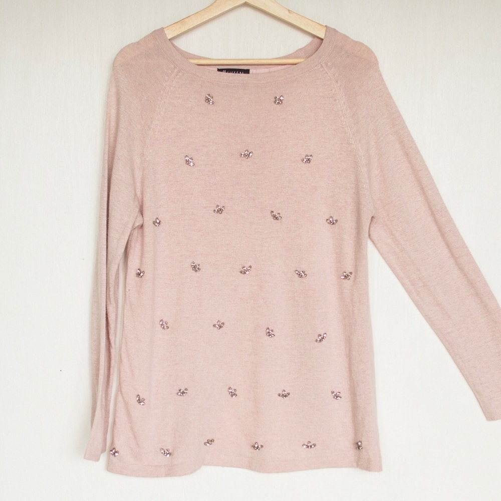 Gemstone Open Back Sweater